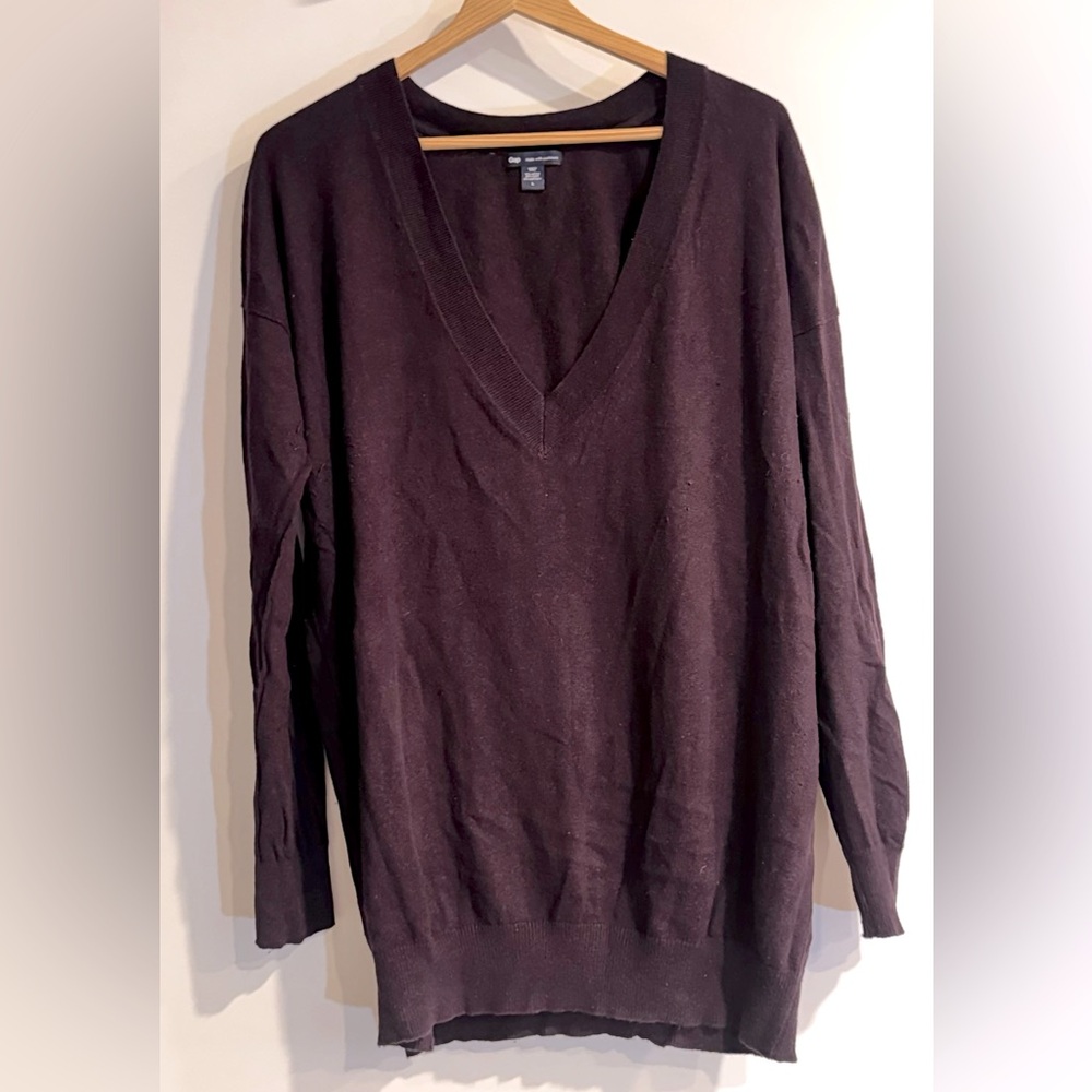Brown V-Neck Sweater